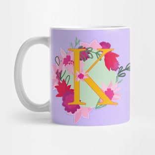 Monogram K, Personalized Initial Mug